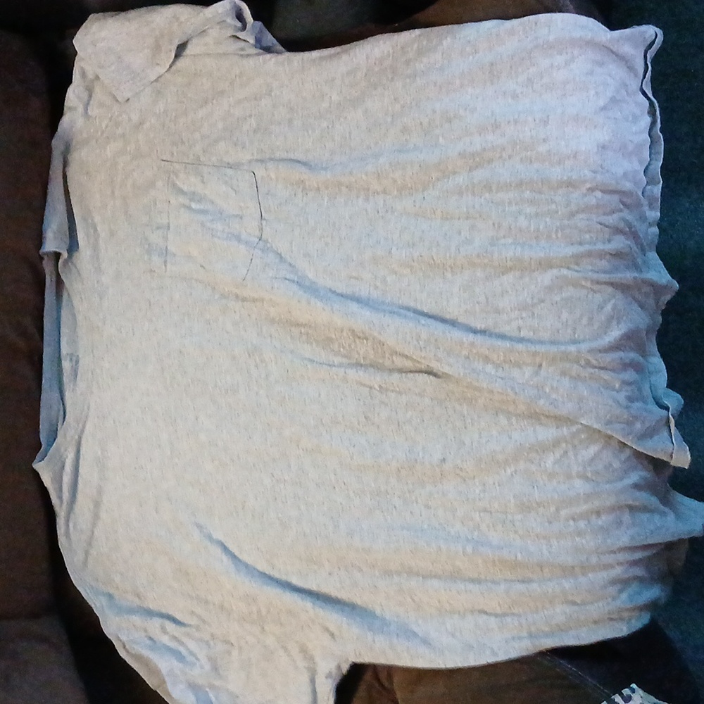 Fruit of the loom Plain grey baggy t-shirt w/chest pocket
